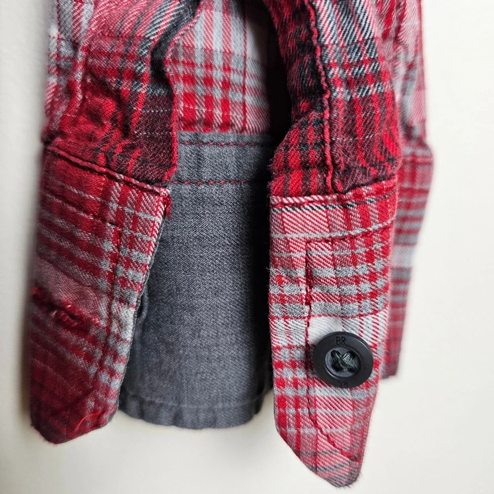 Banana Republic Shirt Mens M Red Plaid Flannel Button Down Long Sleeve Cotton